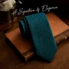 Teal patterned silk tie from BENTREE, a premium formal accessory for men in Bangladesh